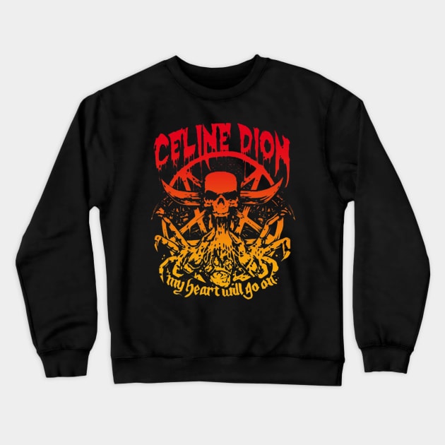 Celine dion Lucifer Crewneck Sweatshirt by asem manis art